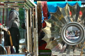 A mirror-stand at the Marché aux Puces de la Porte de Vanves in Paris