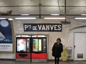 Inside the metro at Porte de Vanves stop in Paris.