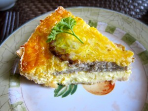Sausage and Cheese Quiche by Susan Manlin Katzman