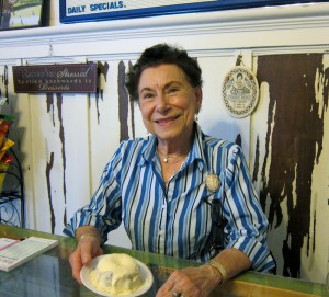 Dolores Roux with Carrot cake