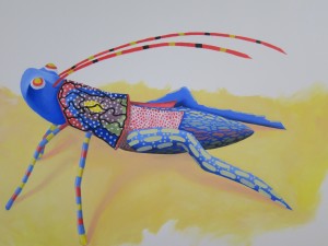 Painted Grasshopper by Susan Manlin Katzman