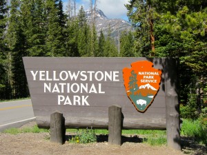 Entrance to Yellowstone National Park by S.M. Katzman