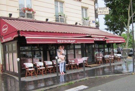 Restaurant D'Chez Eux in the Rain by Susan Manlin Katzman