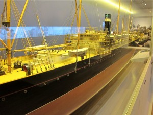 Ship model at the Red Star Line Museum in Antwerp, Belgium