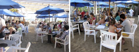 Outdoor seating at Paradise Cove Cafe