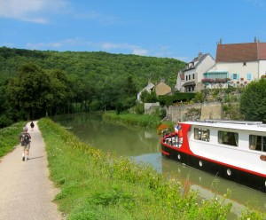 Barge on a French Canal
