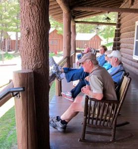 Porch at Roosevelt Lodge