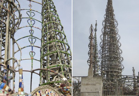 Collage of Watts Towers by Susan Manlin Katzman