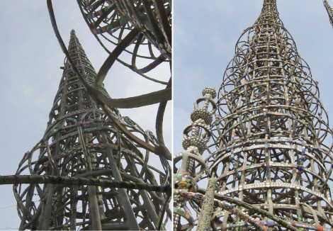 Collage of Towers at Watts Towers by Susan Manlin Katzman