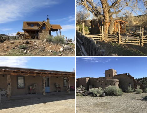 Collage Four Guest Houses at Canyon of the Ancients Guest Ranch by Susan Manlin Katzman