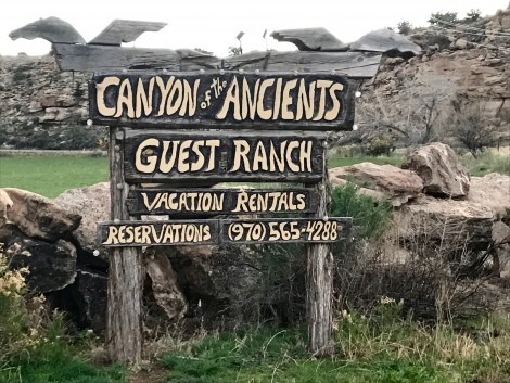 Canyon of the Ancients Guest Ranch Sign by Susan Manlin Katzman