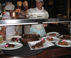 The cooking station of a parrilla