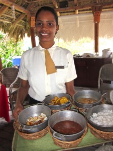 Waitress in Rincon Dominicano Restaurant