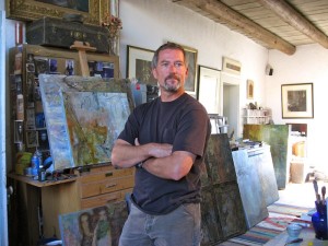 Taos artist Randall LaGro in his studio by Susan Manlin Katzman