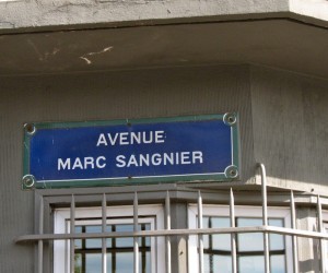 Ave Marc Sangnier street sign