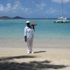 Serving Beach Drinks at Little Dix Bay