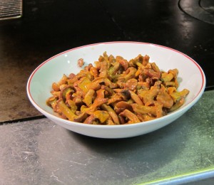 Chanterelles ready to cook at D'Chez Eux