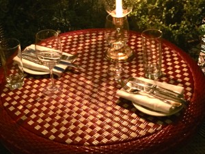 Table at Chateau Marmont