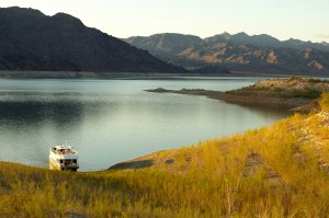 Houseboat Docked at Lake Mead