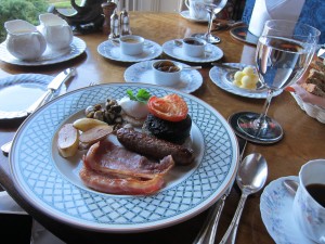 Scottish breakfast in the dining room