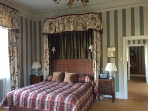 Bed in the King's Suite at Inverlochy Castle Hotel