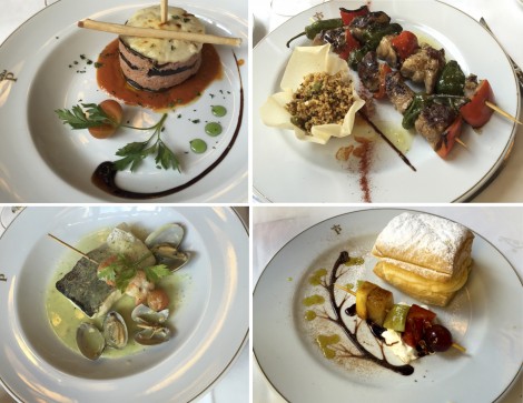 Food From Parador de Caceres' Restaurant. Collage by Susan Manlin Katzman