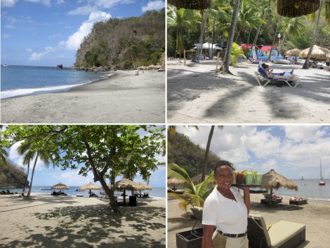 Anse Chastenet Beach Collage by Susan Manlin Katzman