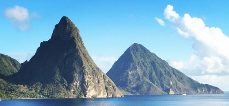 Saint Lucia's Pitons by Susan Manlin Katzman