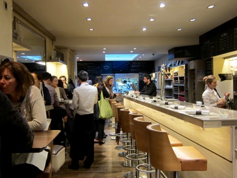 Counter and High Tables at Les Cocottes by Susan Manlin Katzman