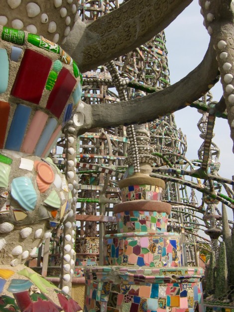 Sculpture at Simon Rodia's Watts Towers by Susan Manlin Katzman