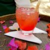 The bright red Bentley cocktail served at Anse Chastanet Resort