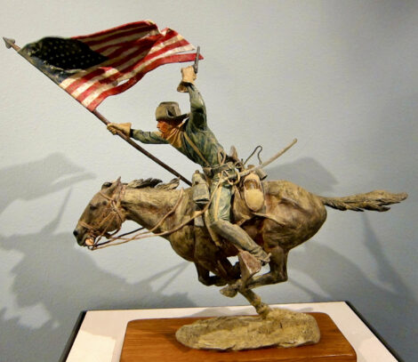 Man on horse statue from The Buffalo Bill Center of the West