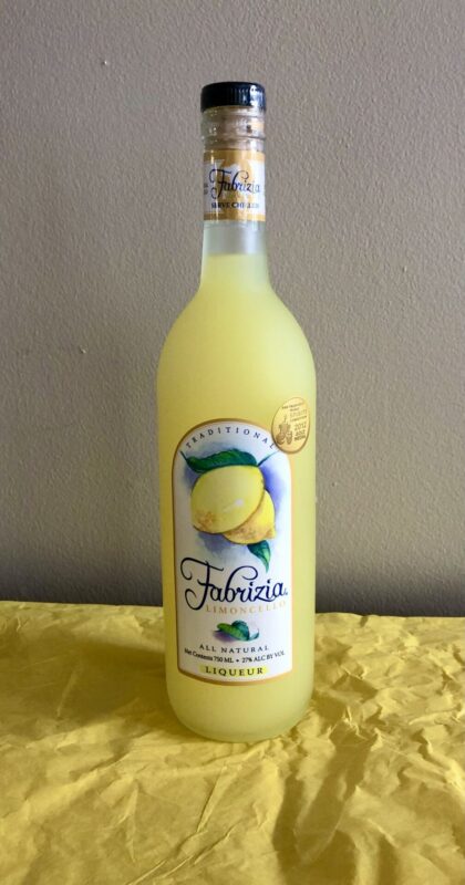 a bottle of Fabrizia Limoncello