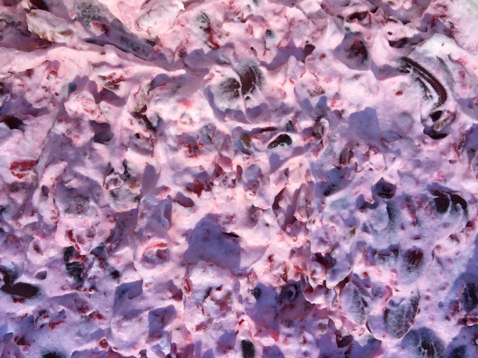 Close up of Creamy Cranberry Salad 