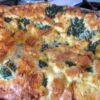 Close Up of Spinach Egg Strata