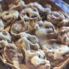 Close up of top of Princess Leia Cinnamon Roll Apple Pie