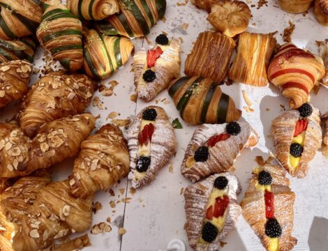 Pastries from a French Baker selling at the market,