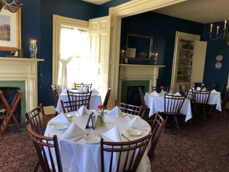 Dining room in the Tousey House Tavern 